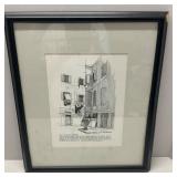 Gary Simmons Pen & Ink Drawing - Venice