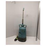 Blue glazed ceramic table lamp