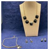 Lot of 2 Necklace & Earrings Sets
