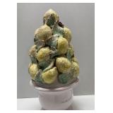Italian Style Ceramic Lemon Topiary Center Piece