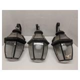 Lot of 3 Exterior wall scounces 14' tall