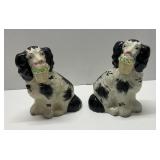 Pair of  Staffordshire Style Ceramic Spaniel