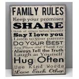 Family Rules Hanging