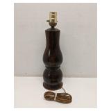 Turned solid rosewood table lamp
