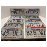 Group of old license plates