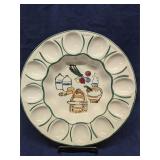 Hand-painted deviled egg plate