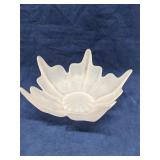 Viking Lotus Frosted Pink Satin Glass Bowl 10'