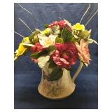 Faux flower arrangement in porcelain pircher