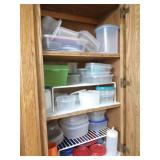 Contents of cabinet - plastic ware