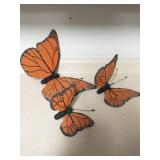 Set of 3 wood butterflies