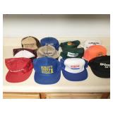 Lot of 12 vintage trucker hats