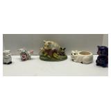 Lot of 5 Pig Figurines