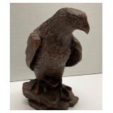 Eagle Statue , Dark. Brown, Carved Wood Look