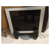 Sony flatscreen monitor and computer speakers