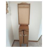 Small wood cabinet and message board