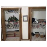 Contents of both closets in back bedroom