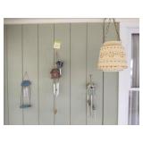 4 Wind chimes and hanging light