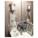 Group of decorations in master bathroom