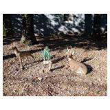 Set of 3 concrete deer family yard art