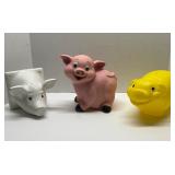 Lot of 3 Vintage Pigs