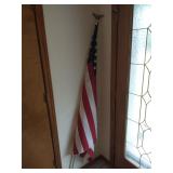 American flag on pole