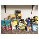 Group of gardening chemicals