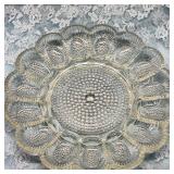 Vintage Hobnail Clear Glass Deviled Egg Plate