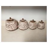 Set of 4 Tam O'Shanter canister set