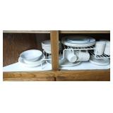 Contents of cabinet - Corelle & Pyrex