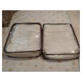 Lot of 2 vintage white bed spreads, full size