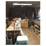 Contents of shed. Lots of tools and wood
