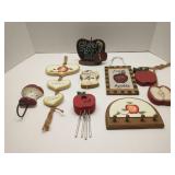 Group of apple decor items