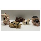 Lot of 5 Pigs/Hogs Figurines