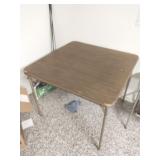 Folding card tables