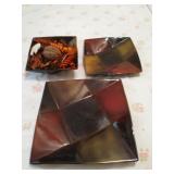 Set of decorative platters and bowl