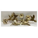 Brass Colored Hummingbirds Wall Hanger Accents