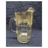 Anchor Hocking glass pitcher, Tartan pattern