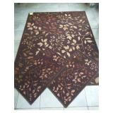 Rug with 2 matvhing door mats