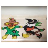 1960s plastic popcorn Halloween wall decorations