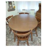 Solid wood oval table and 4 chairs