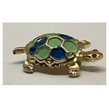 Antique Art Deco Turtle Pin Brooch