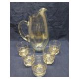 Vintage pitcher and glasses