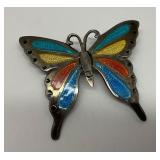 Taxco 925 Sterling Silver Wings with Colorful