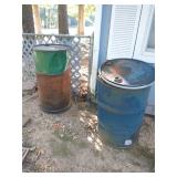 2 Empty drums, great for burn barrels