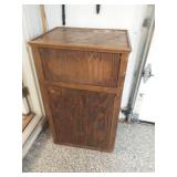 Wood enclosed trashcan