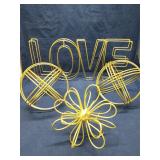 Group of metal decor items