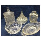 Group of pressed glass items
