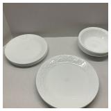 6 Place Setting  White Corelle Vitrelle Dinnerware