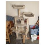 Carpeted cat tree tower