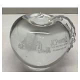 Vintage J.C.  Penny Commemorative  Glass Apple